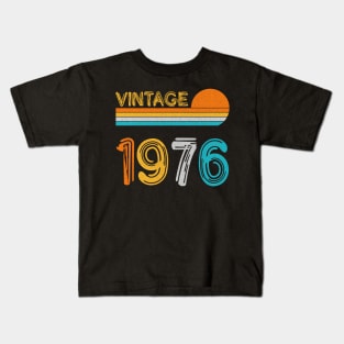 Vintage 1976 Happy 47th Birthday Retro Kids T-Shirt